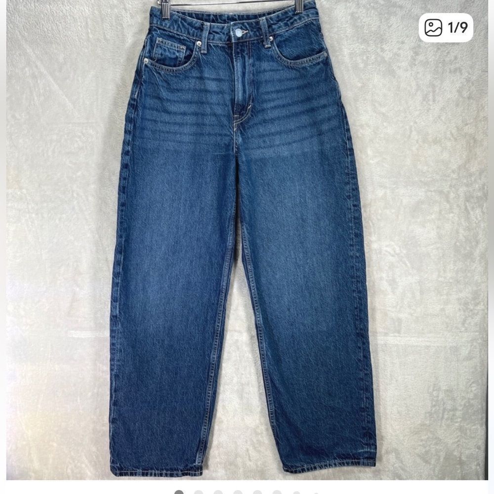 &denim Baggy Loose Fit High Waist Jeans
